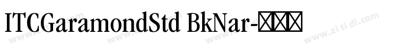 ITCGaramondStd BkNar字体转换